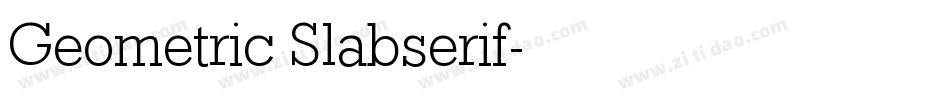 Geometric Slabserif字体转换